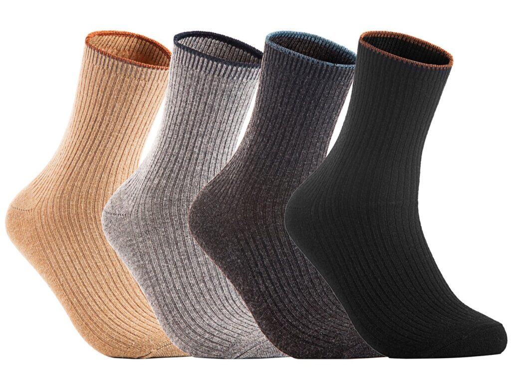 Lian LifeStyle HR1612 women's wool crew socks assorted colors