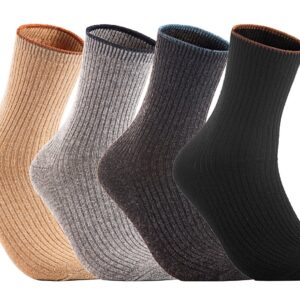 Lian LifeStyle HR1612 women's wool crew socks assorted colors