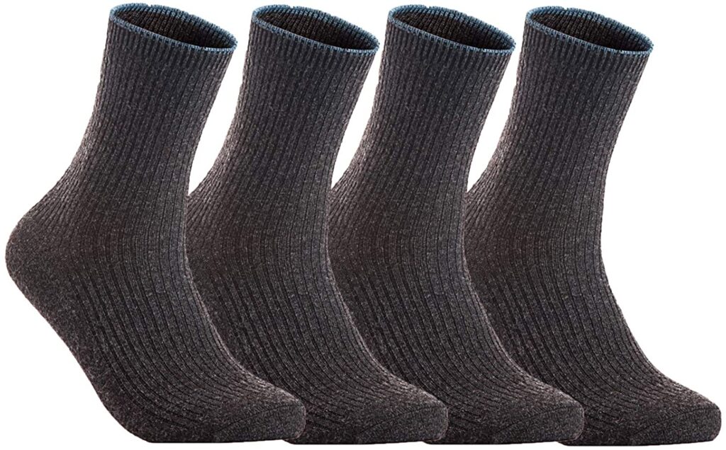Lian LifeStyle HR1612 big girls and women's wool crew socks assorted colors