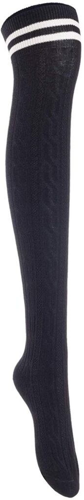 Lian LifeStyle JMYP1023 women's thigh-high cotton socks assorted colors 4 pairs