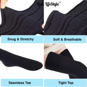 Lian LifeStyle JMYP1025 women's thigh-high cotton socks random colors 2 pairs