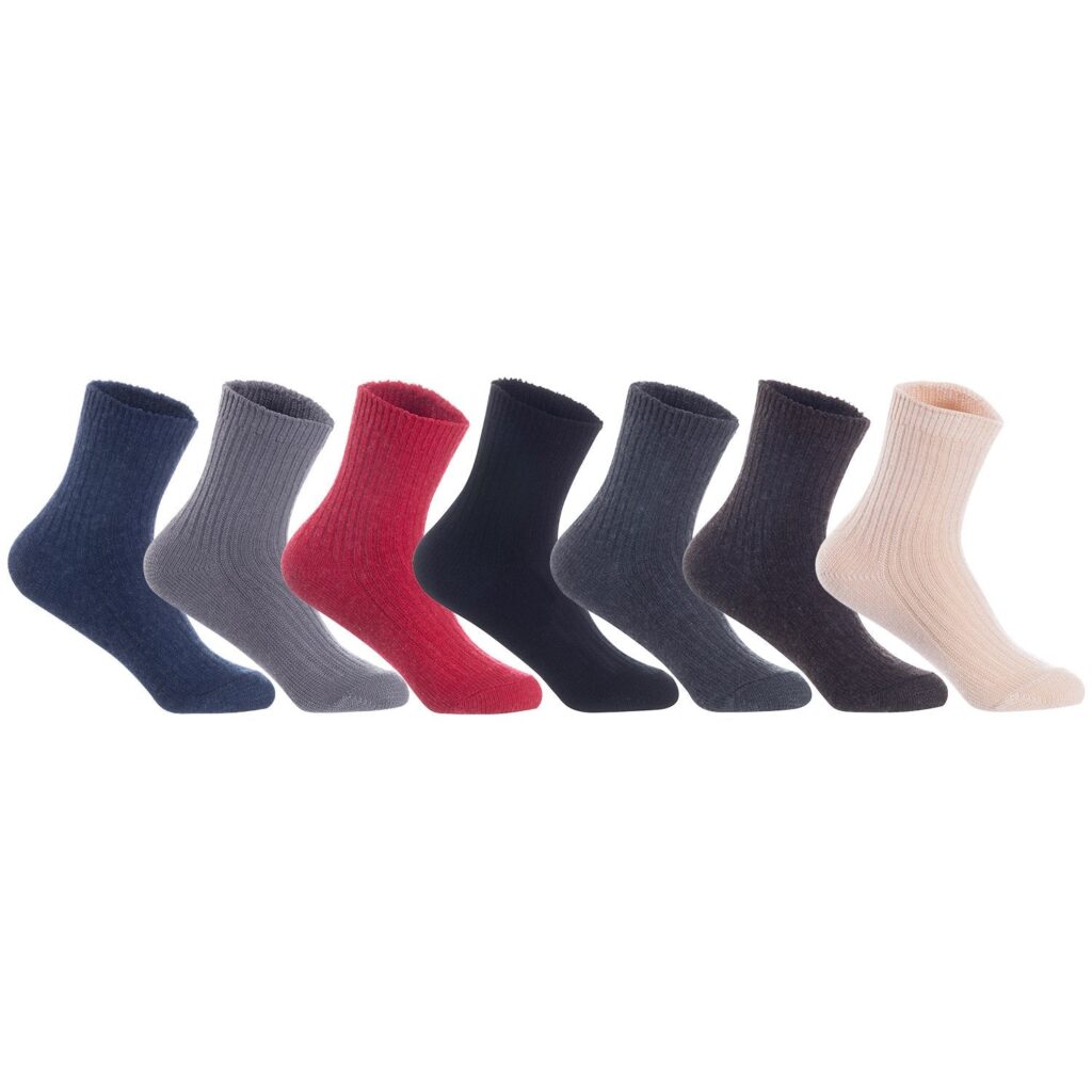 Lian LifeStyle LK08 children's wool crew socks assorted colors
