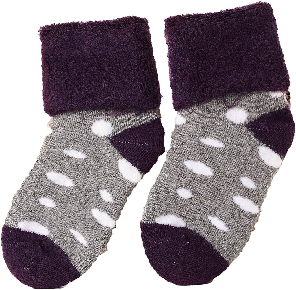 Lian LifeStyle toddler dotted wool socks random girl colors ages 1–3
