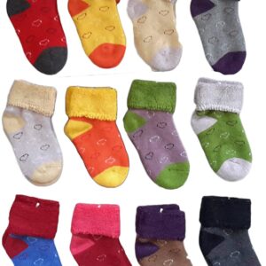 Lian LifeStyle children's wool heart socks random colors, 3 pairs