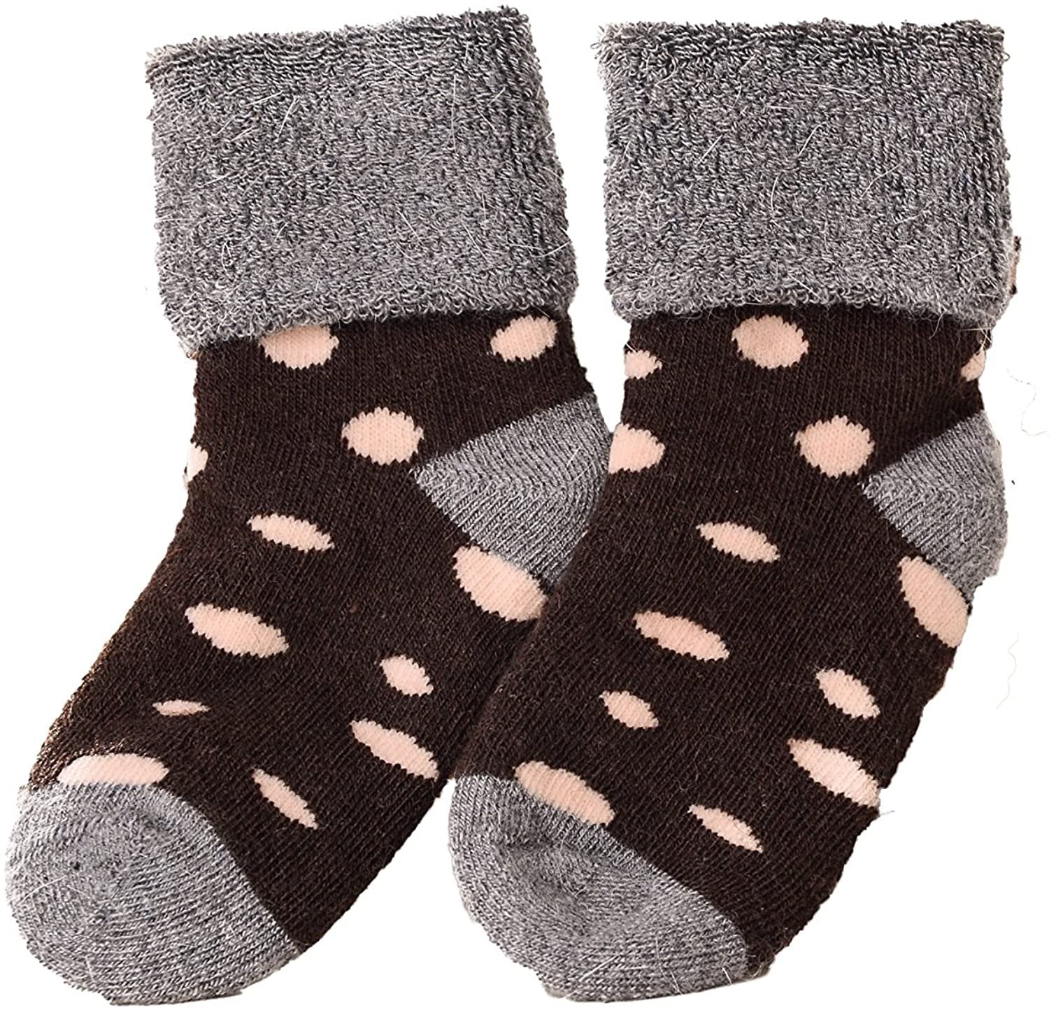 Lian LifeStyle baby toddler dotted wool socks random girl colors