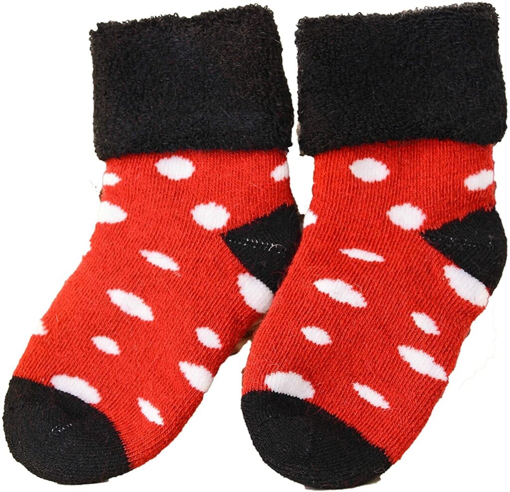 Lian LifeStyle baby toddler dotted wool socks random boy colors
