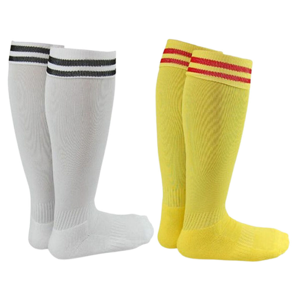 Lian LifeStyle XL002 girls knee-high sports socks assorted colors 2 pairs size XS