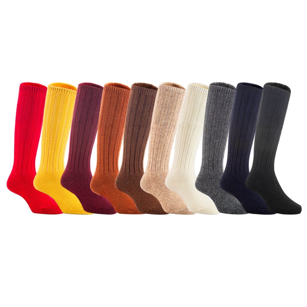 Lian LifeStyle FS02 children's knee-high wool-blend socks random girl colors