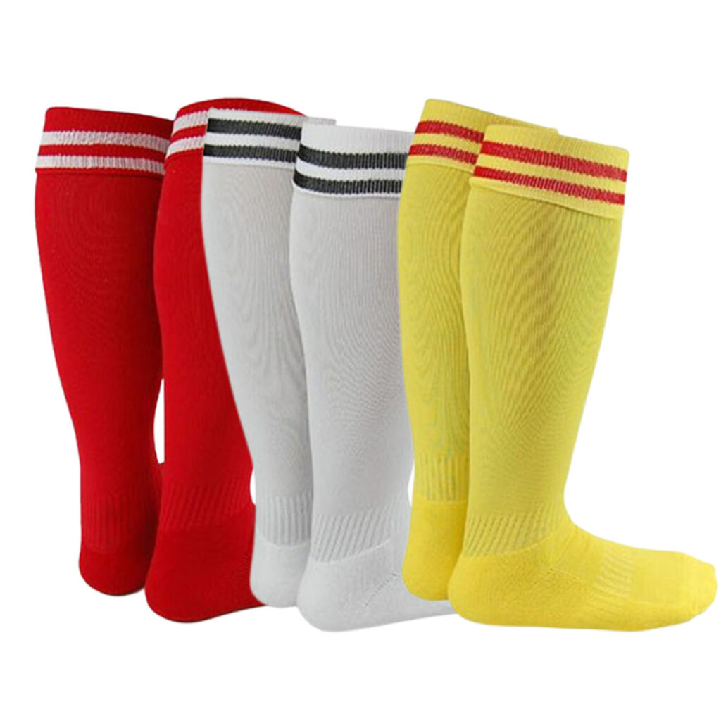 Lian LifeStyle XL002 girls knee-high sports socks assorted colors 3 pairs size XS